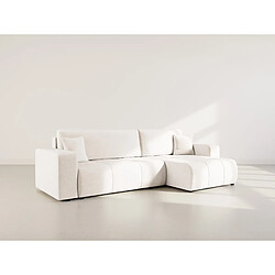 Bestmobilier Nicole - Canapé d'angle réversible 5 places convertible avec coffre en tissu