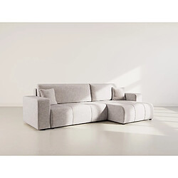 Bestmobilier Nicole - Canapé d'angle réversible 5 places convertible avec coffre en tissu