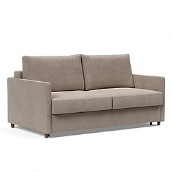 Inside 75 INNOVATION LIVING Canapé NEAH SLIM convertible 160x195 tissu Cordufine Beige 