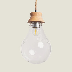 Ledkia Suspension Bois et Verre Kathu Bumbieris Naturel