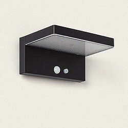 Ledkia Applique Murale Extérieure Solaire LED Aluminium Bran Noir