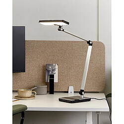 Beliani Lampe de bureau LED LACERTA Avec chargeur sans fil Métal Argenté