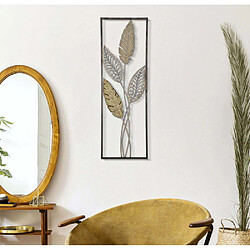 Mauro Ferretti Cadre en métal Feuilles 30.5 x 1.9 x 91 cm.