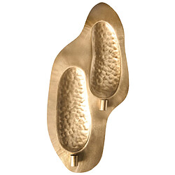 Beliani Bougeoir mural PENICHE Métal 60 cm Doré