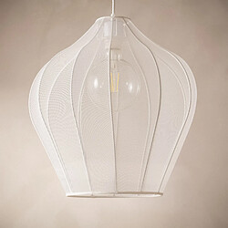 Ledkia Suspension Métal et Tissu Ø400 mm Yara Gris Fumée