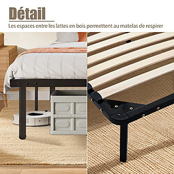 Sinlikon Sommier 160x200cm avec 9 Pieds - Sommiers à Lattes en Bois - 2x14 Lattes pas cher