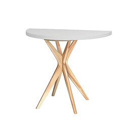 Ragaba Table demi-lune de cuisine - Gris perle