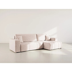 Bestmobilier Nicole - Canapé d'angle réversible 5 places convertible avec coffre en tissu