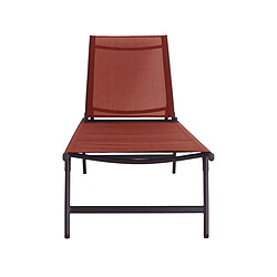 Acheter Habitat Et Jardin Lot de 2 bains de soleil en métal [ ]Sublima[ ] - 180 x 54 x 104 cm - Terracotta