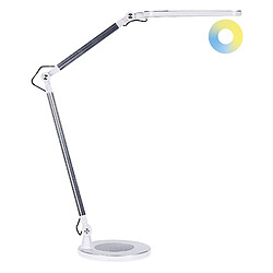 Beliani Lampe de bureau LED GRUS Avec variateur Métal Argenté