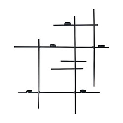 Beliani Bougeoir mural PORTO 74 cm Noir