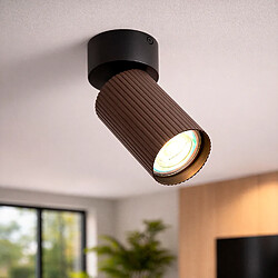 Ledkia Plafonnier Aluminium Aritz 1 Spot Noir