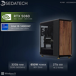 Sedatech Workstation, Intel i9-14900KF, RTX5060, 32Go DDR5, 2To SSD, Win 11