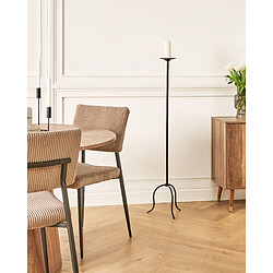 Beliani Bougeoir ALMADA Métal 118 cm Noir