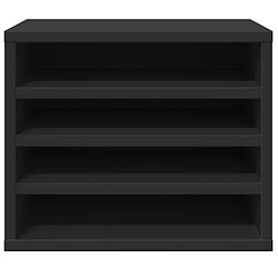 Acheter vidaXL Organisateur de bureau noir 36x26x29,5 cm bois d'ingénierie