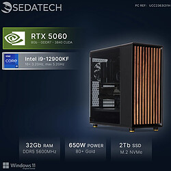 Sedatech Workstation, Intel i9-12900KF, RTX5060, 32Go DDR5, 2To SSD, Win 11