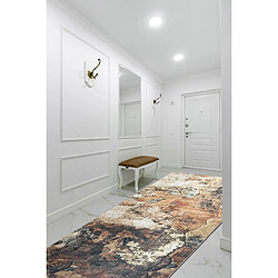 Avis RUGSX TAPIS DE COULOIR antidérapant LOTUS ABSTRACT 52910 beige lavable 80cm 80x130 cm