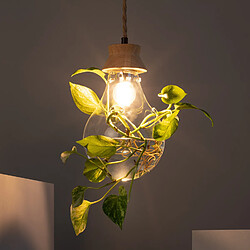 Ledkia Suspension Bois et Verre Kathu Bumbieris Naturel