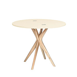 Ragaba Table ronde demi-lune - Blanc craie