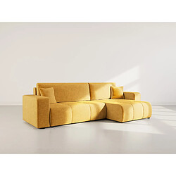 Bestmobilier Nicole - Canapé d'angle réversible 5 places convertible avec coffre en tissu