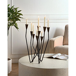 Beliani Bougeoir MATOSINHOS Métal 54 cm Noir