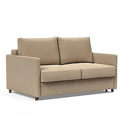 Inside 75 INNOVATION LIVING Canapé NEAH SLIM convertible 140x195 tissu Phobos Mocha