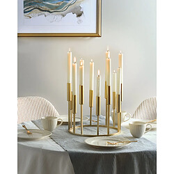 Beliani Bougeoir TRAFARIA Métal 26 cm Doré