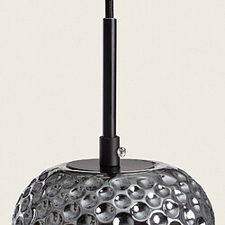 Acheter Ledkia Suspension Métal et Verre Large Bernie Gris Fumée