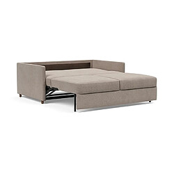 Inside 75 INNOVATION LIVING Canapé NEAH SLIM convertible 160x195 tissu Cordufine Beige pas cher