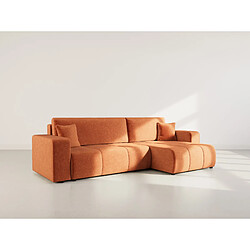 Bestmobilier Nicole - Canapé d'angle réversible 5 places convertible avec coffre en tissu