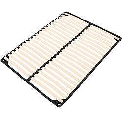 Sinlikon Cadre à lattes 140x190cm sans Pied - Sommiers à Lattes en Bois - 2x20 Lattes