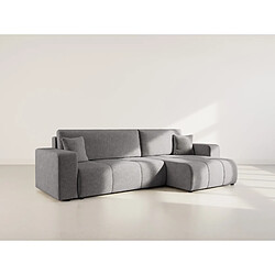 Bestmobilier Nicole - Canapé d'angle réversible 5 places convertible avec coffre en tissu
