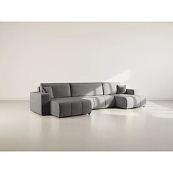 Bestmobilier Canapé panoramique Nicole - Gris