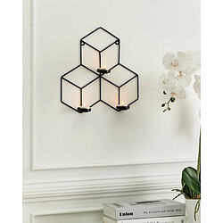 Beliani Bougeoir mural TAROUCA Métal 31 cm Noir