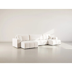 Bestmobilier Canapé panoramique Nicole - Beige