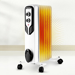 Pullman - H300 - Radiateur Bain D'huile 7 éléments - 1500w - 3 Allures - Thermostat Réglable