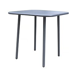 Habitat Et Jardin Table de jardin en métal Bilbao - 70 x 70 x 71 cm - Gris