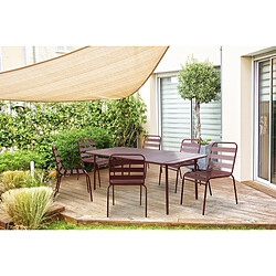 Habitat Et Jardin Table jardin en métal Bilbao - 180 x 90 x 71 cm - Terracotta