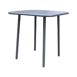 Habitat Et Jardin Table de jardin en métal Bilbao - 70 x 70 x 71 cm - Gris 