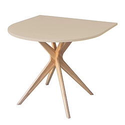 Ragaba Table à manger demi-ovale - Brun beige