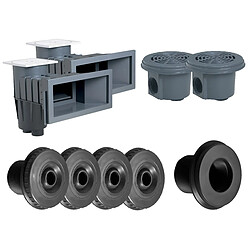 Kit pièces à sceller Gris Foncé pour piscine 10 x 5 m - Hayward