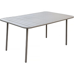 Habitat Et Jardin Table jardin en métal Bilbao - 150 x 90 x 71 cm - Taupe