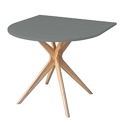 Ragaba table à manger demi-ovale - Béton gris