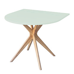 Ragaba, Jubi, table demi ovale , 90 x 90 x 73, Menthe éphémère, pour 4 personnes