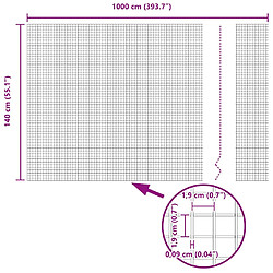vidaXL Clôture en fil soudé Gris pas cher