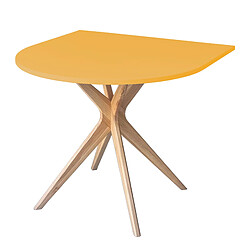Ragaba table à manger demi-ovale - genêt jaune