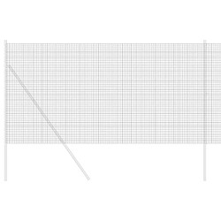 Avis vidaXL Clôture en fil soudé Gris