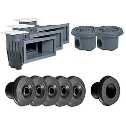 Kit pièces à sceller Gris Foncé pour piscine 12 x 6 m - Hayward