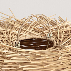 Ledkia Abat-jour Suspension Rotin Nulko ILUZZIA 600 mm