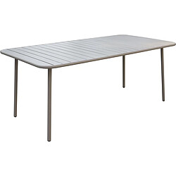 Habitat Et Jardin Table jardin en métal Bilbao - 180 x 90 x 71 cm - Taupe
